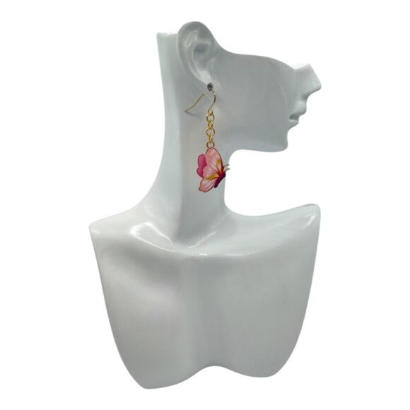 Whimsical Butterfly Dangle Earrings – Boho Festival Everyday Jewelry - Picture 4 of 4